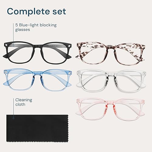 Miniatura 7 de Blue Light Blocking Glasses - Fashion Square Eyeglasses, Anti UV Ray Computer Gaming Glasses Blue Blockers for WomenMen
