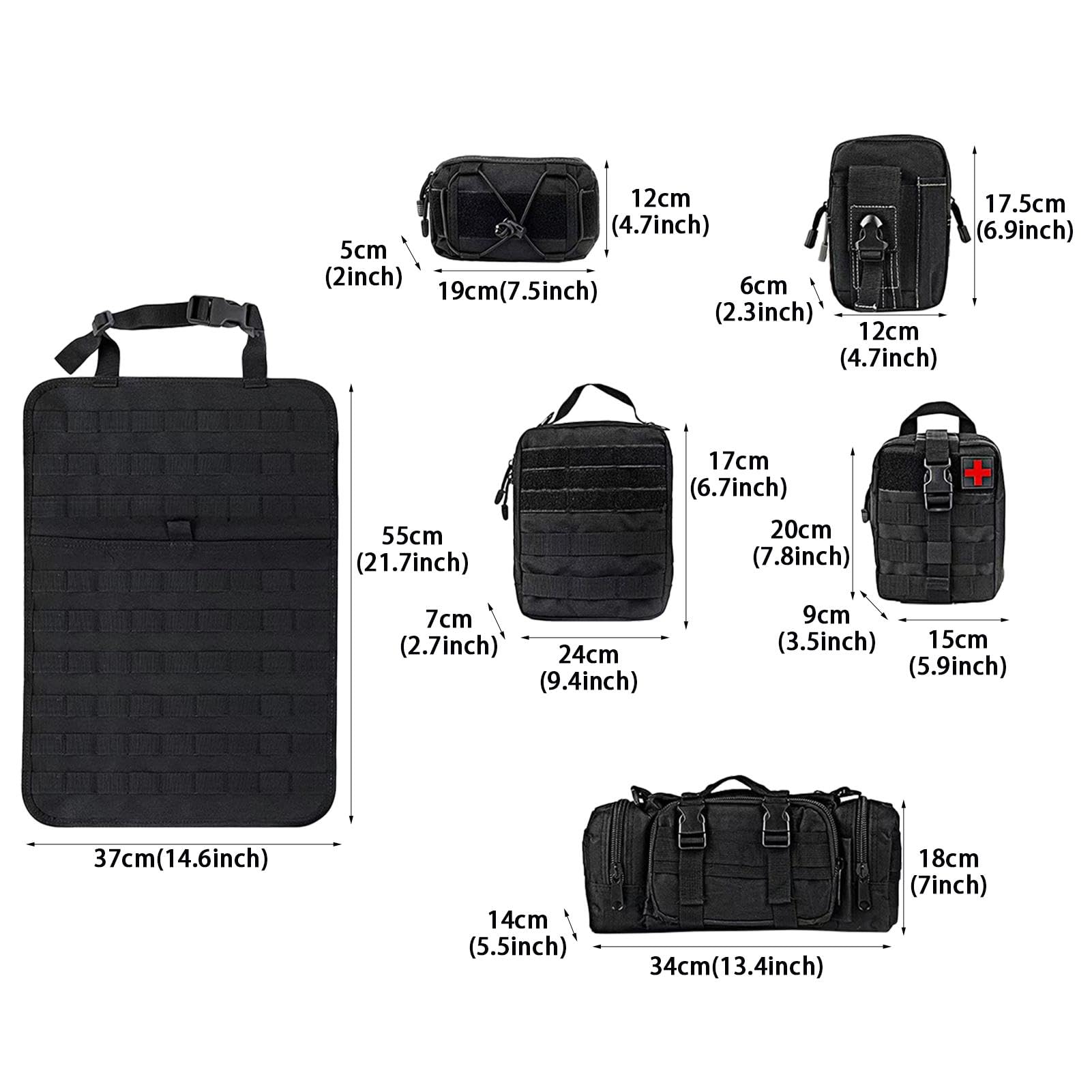 Organizator z tyłu samochodu, organizatorzy motoryzacyjnej tylnej części | 600D Nylon regulowany pasek klamry, wielofunkcyjne akcesoria podróżne dla SUV -ów, pi
