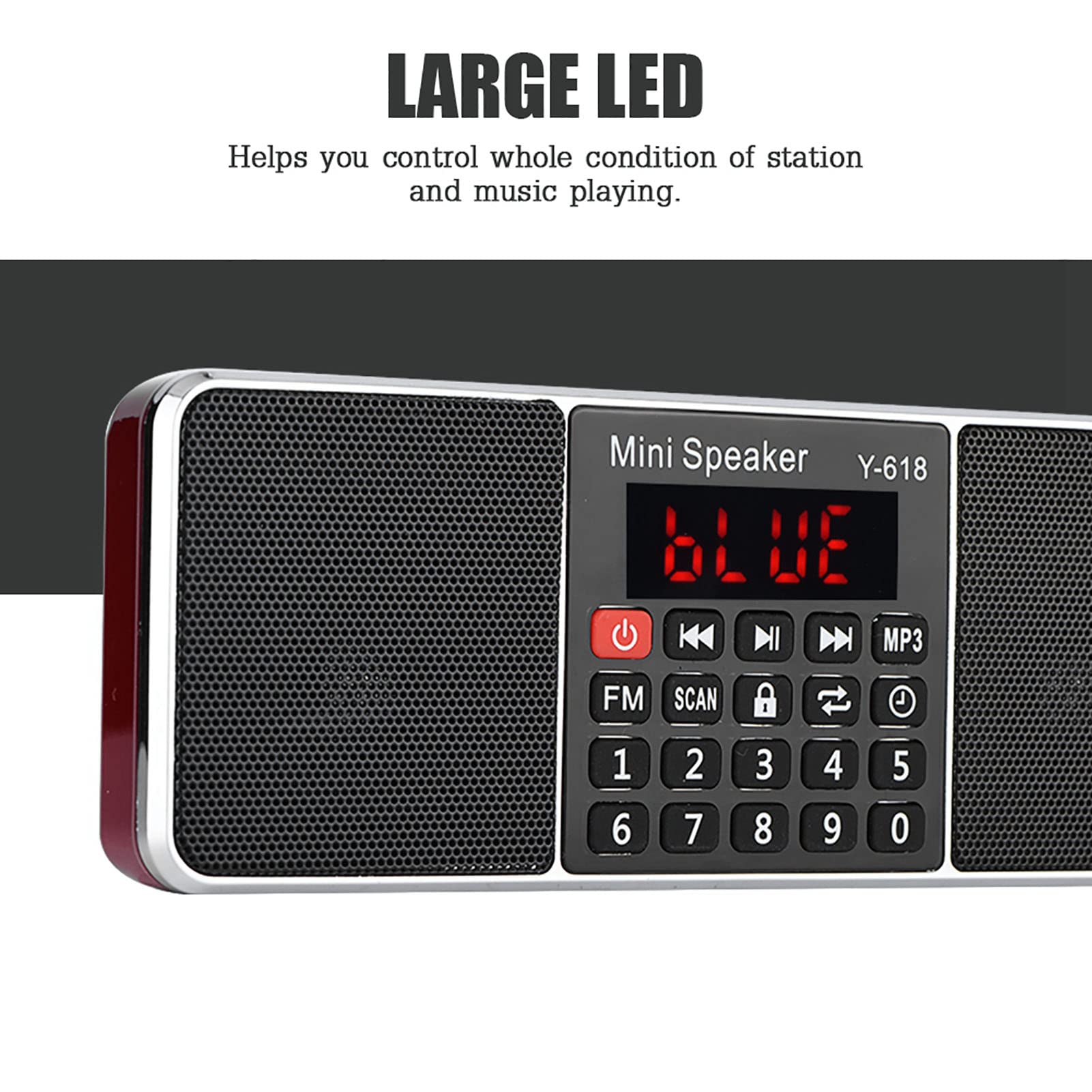 Radio stereo FM, odtwarzacz MP3 80 dB z dźwiękiem z redukcją szumów, połączenie głośnomówiące z odtwarzaczem MP3, obsługa USB/TF/AUX (FM)