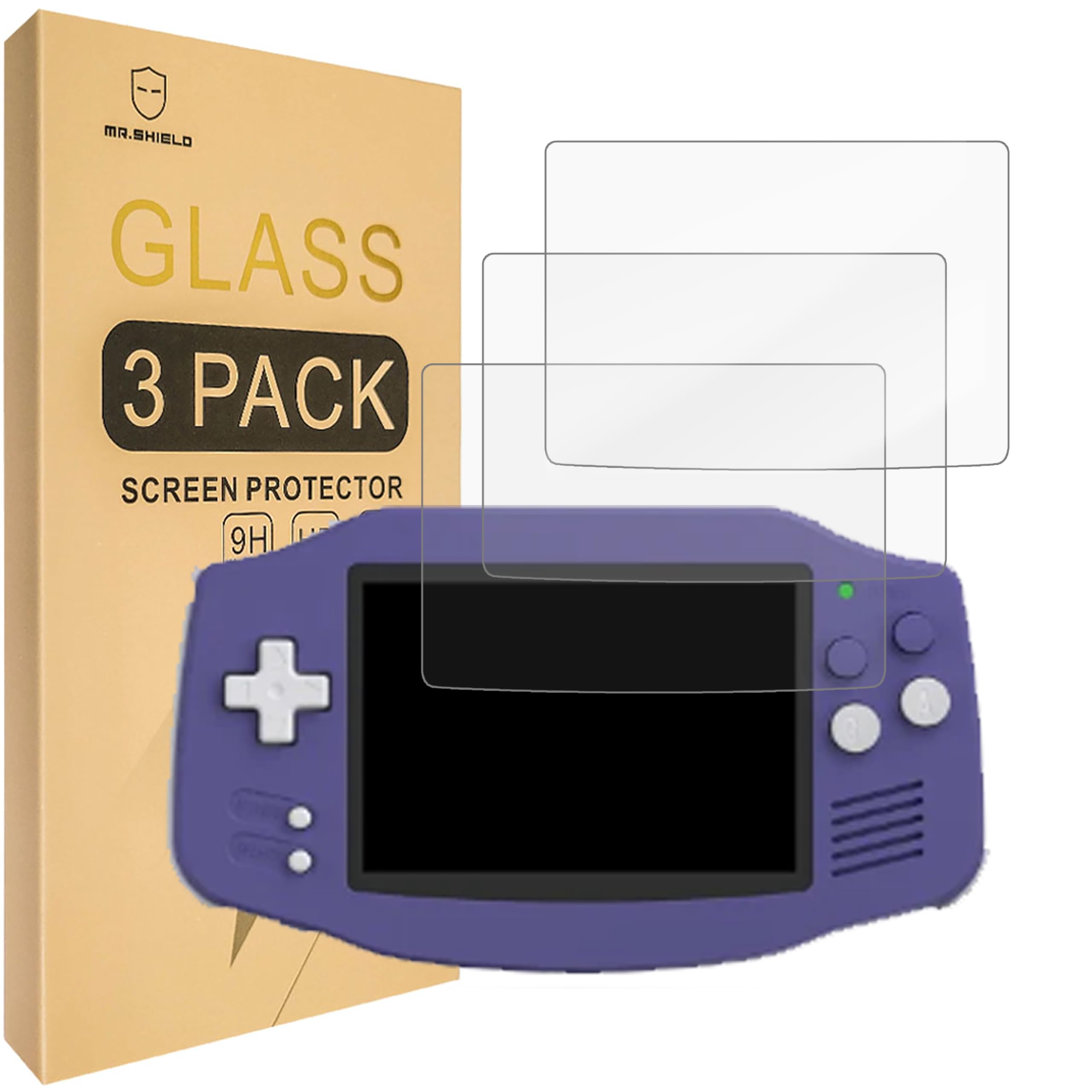 Mr.ShieldScreen Protector compatible with Anbernic RG 34XX / RG34XX [Tempered Glass] [3-Pack] [Japan Glass with 9H Hardness]