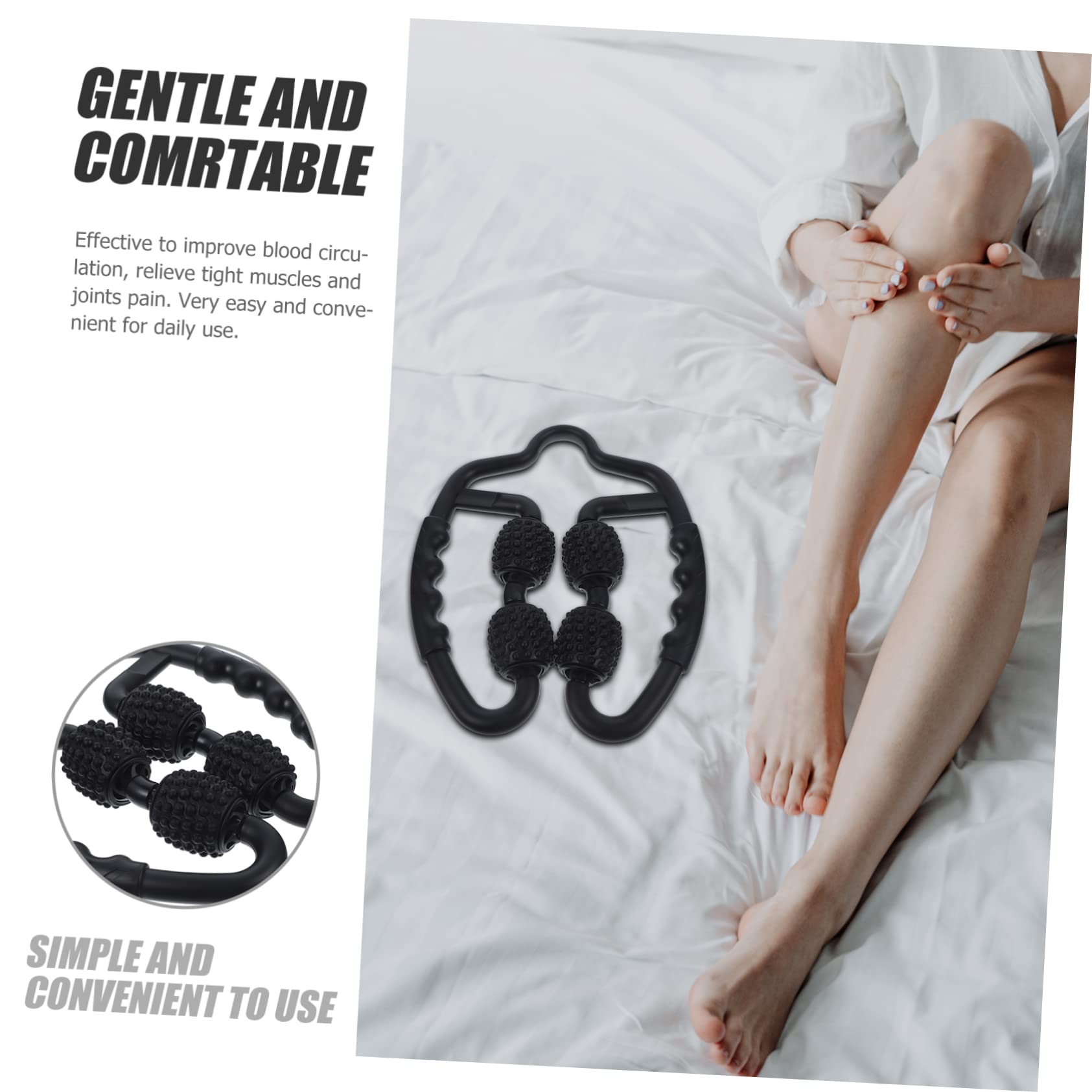 UKCOCO Massaggiatore Rotante Rilassante Muscolare in Materiale Delicato, Bastone Da Massaggio Per Fitness Gambe e Braccia, Supporto Per Sollievo Muscolare Quotidiano a Casa