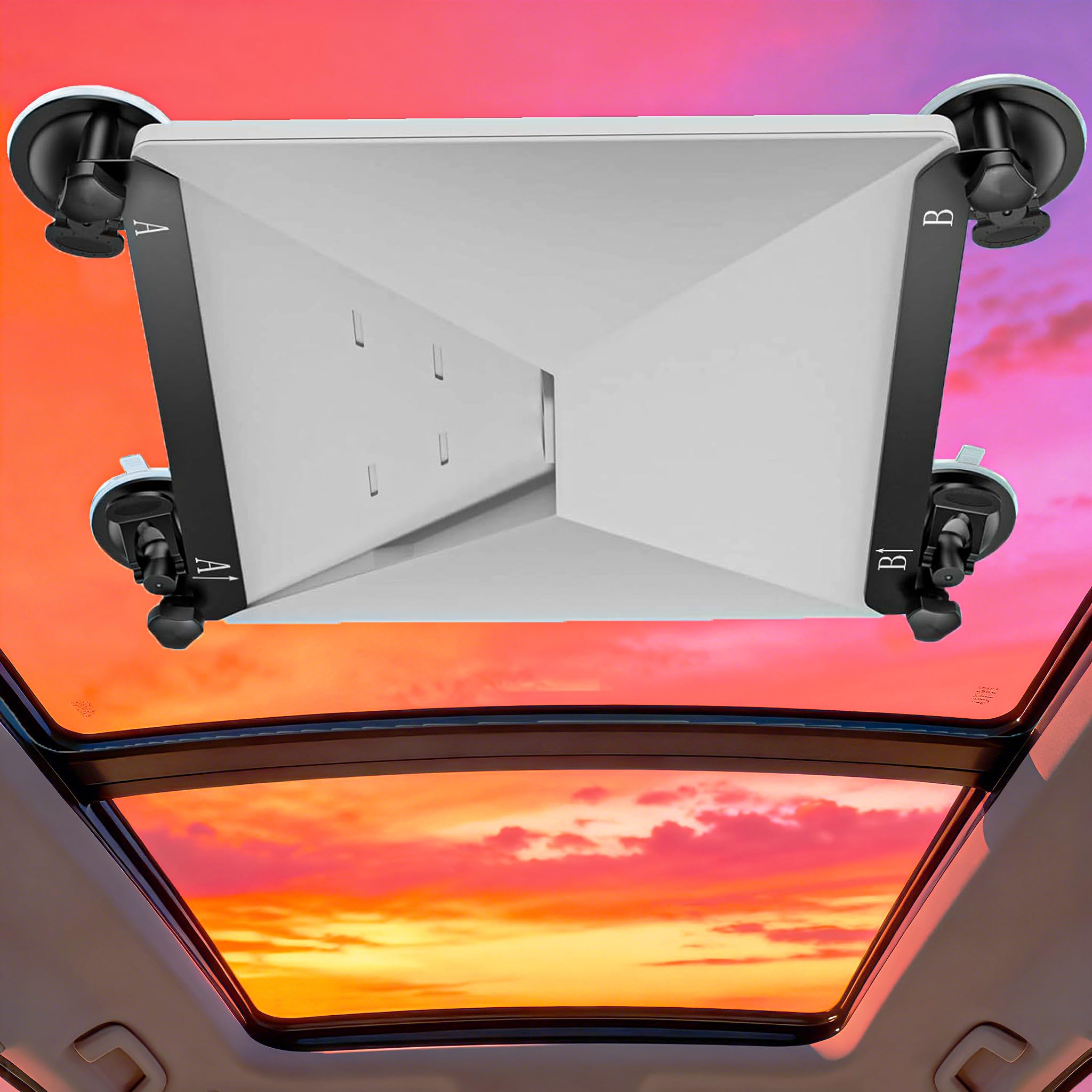JUSTHERE Starlink Mini Suction Cup Mount for Car Sunroofs or Windows, Starlink Mini Accessories Suction Cup Mount,Powerful Suction Cups are Road Trip Tested for RVs, Boats, Airplanes and More