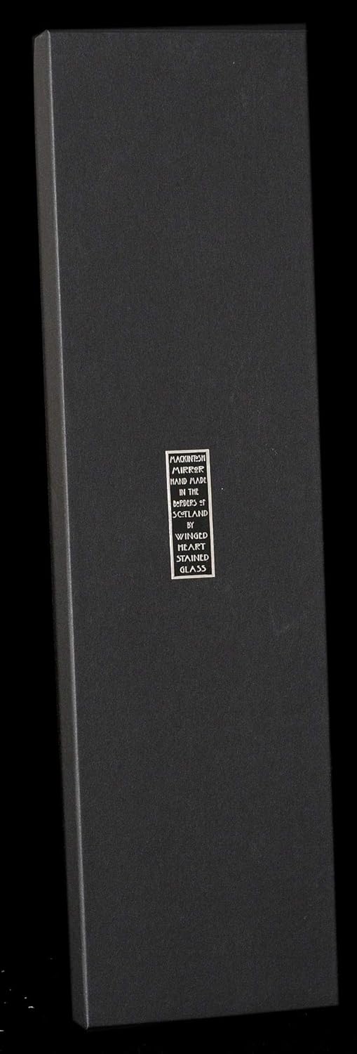 Decorative Stained Glass Mirror in a Glasgow Art School Rosebud Design in Purple Passion Color