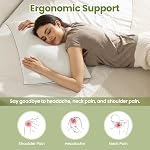Queen Cooling Shredded Memory Foam Pillow for Sleeping, Queen Pillows Set of 2 for Hot Sleepers Adjustable Firm Pillow for Side, Back, Stomach Sleepers