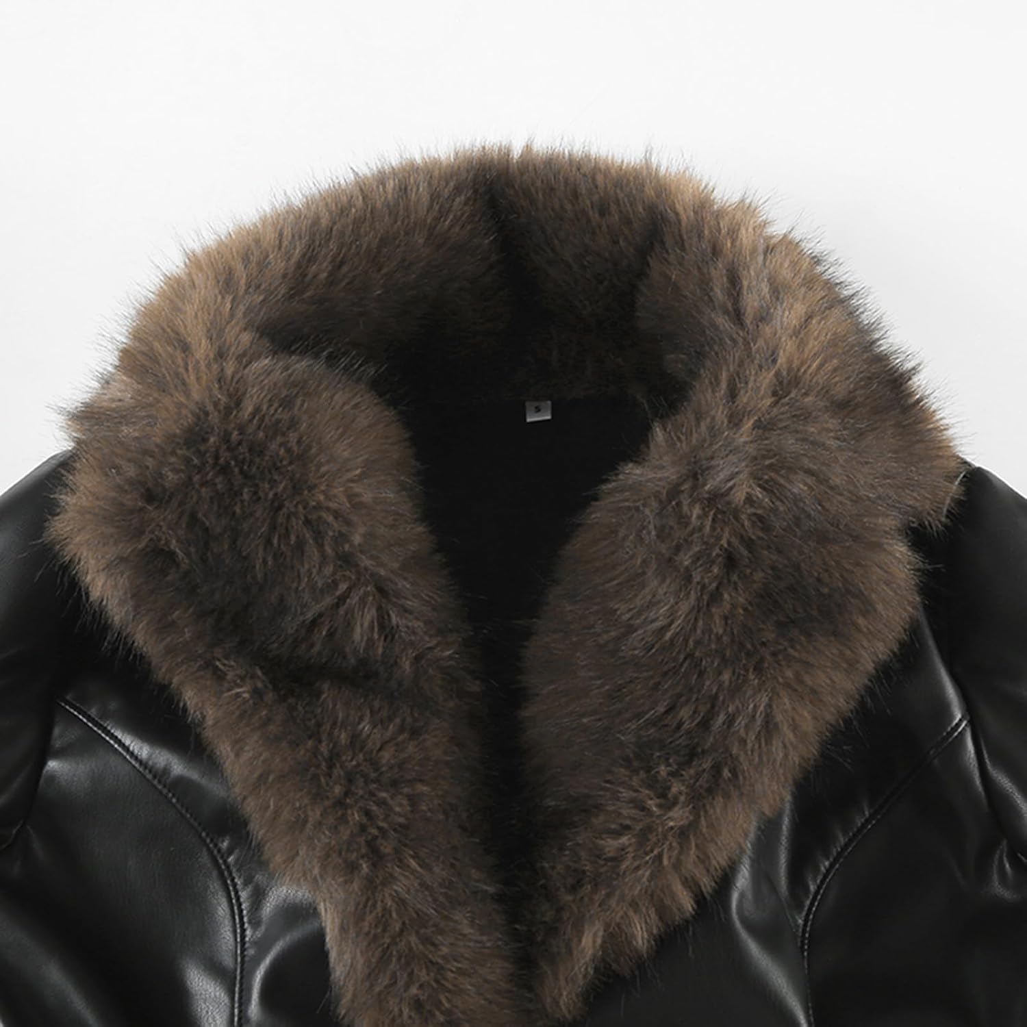 Womens Sexy Jacket Fur Trim V Neck Floral Printed Jackets Vintage Slim Fitted Y2k Coat Long Sleeve Casual Outerwears
