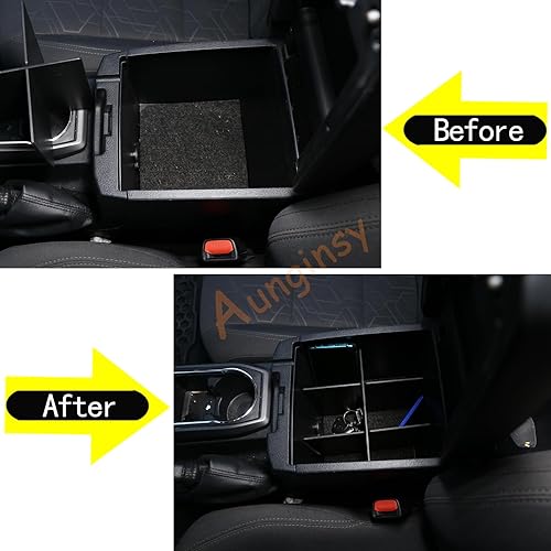 Miniatura 5 de Divisores de caja de almacenamiento para consola central de automóvil, compatible con Toyota Tacoma 2016-2023, bandeja organizadora de consola