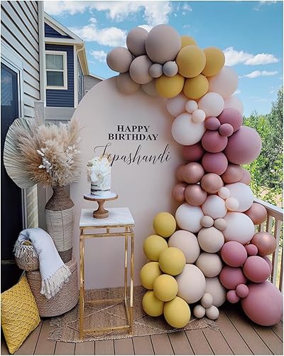Miniatura 6 de Mustard Yellow Balloons Double Stuffed Yellow Balloons Garland Different Sizes 18 12 5 Inch Pastel Sunflower Bee Balloon Arch kit for Baby Shower