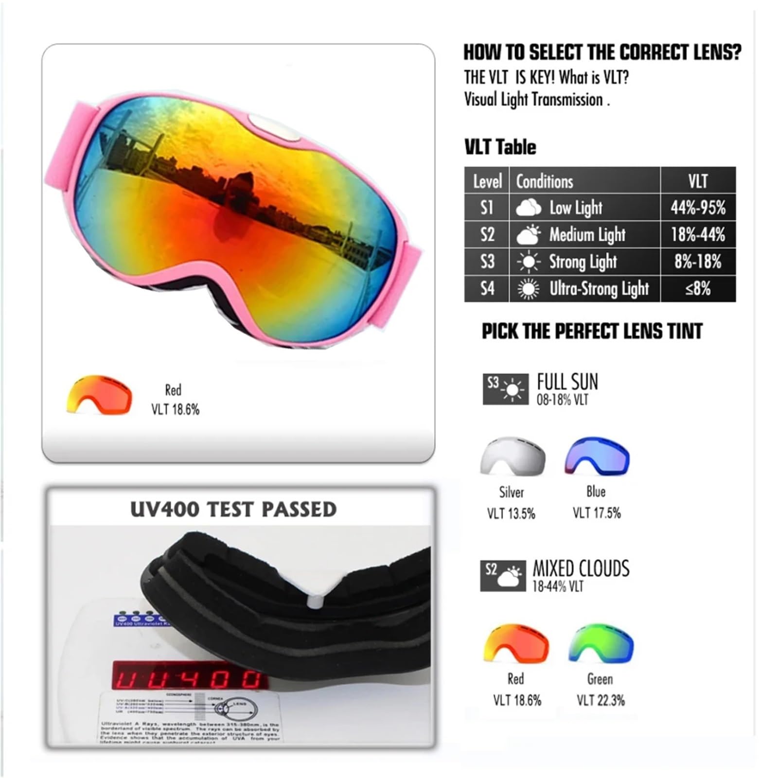 Lunette De Ski Children Ski Goggles Anti-Fog Double Layer Skiing Glasses Kids Snowboard Winter Outdoor Sports Goggle for Age 4-14