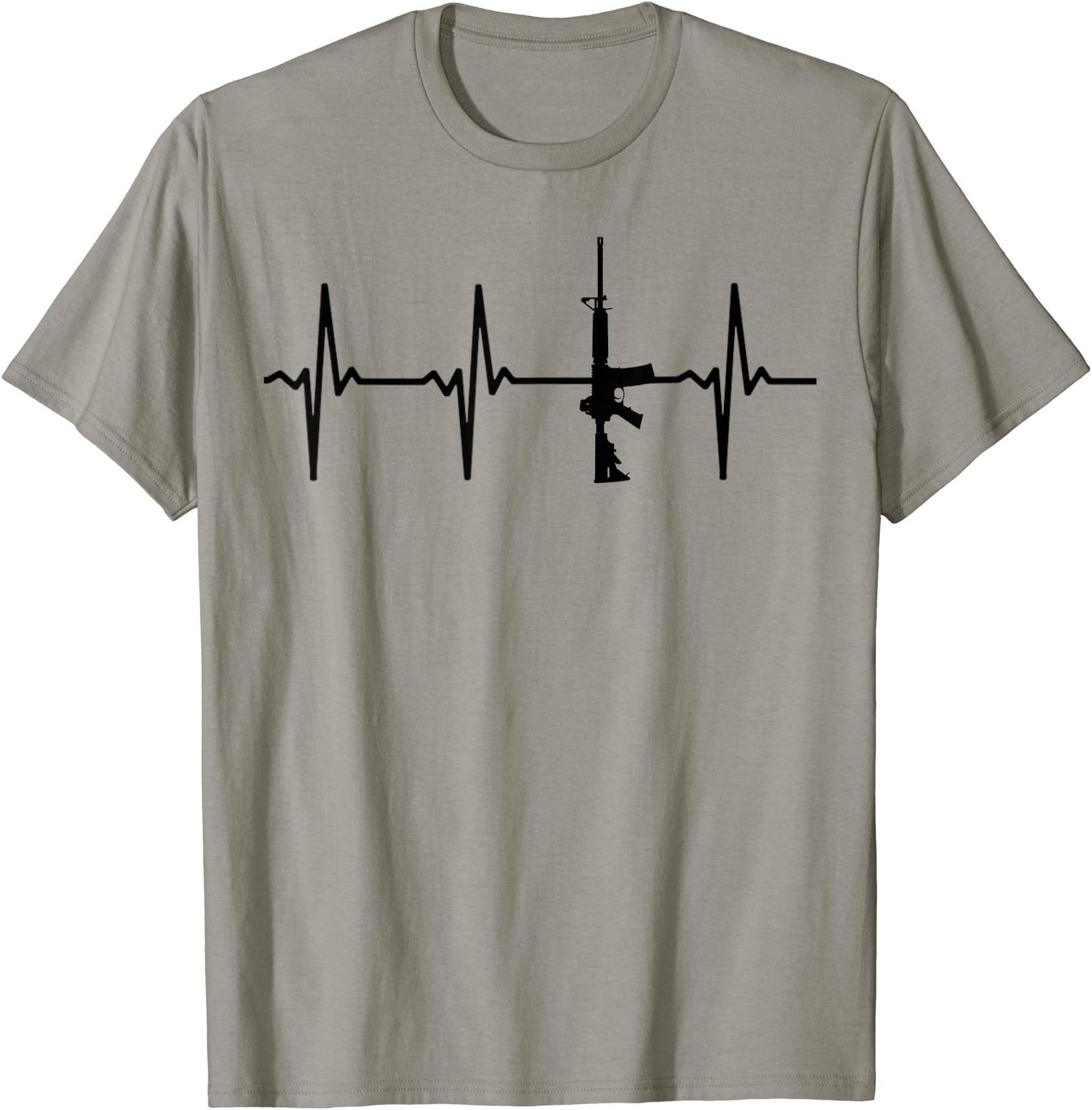 Second Ammendment TeesPro Second Ammendment 2A Gun Lover AR15 Heartbeat T-Shirt