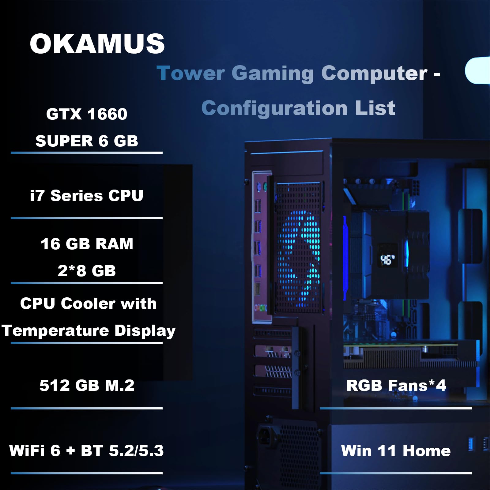 Amazon.co.jp: OKAMUS ゲーミングPC デスクトップコンピュータ i7-6700