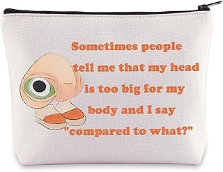 WZMPA ZMPA ShellMarcel Cosmetic Bag Marcel Fans Gifts My Head Is Too Big For My Body Marcel Makeup Zipper Pouch Bag For Movie Fans, head is too big, Cosmetic Bag