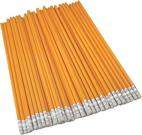 HB Pencils - Juego de 10 lápices de madera sin afilar #2 para niños, profesores, suministros escolares y de oficina