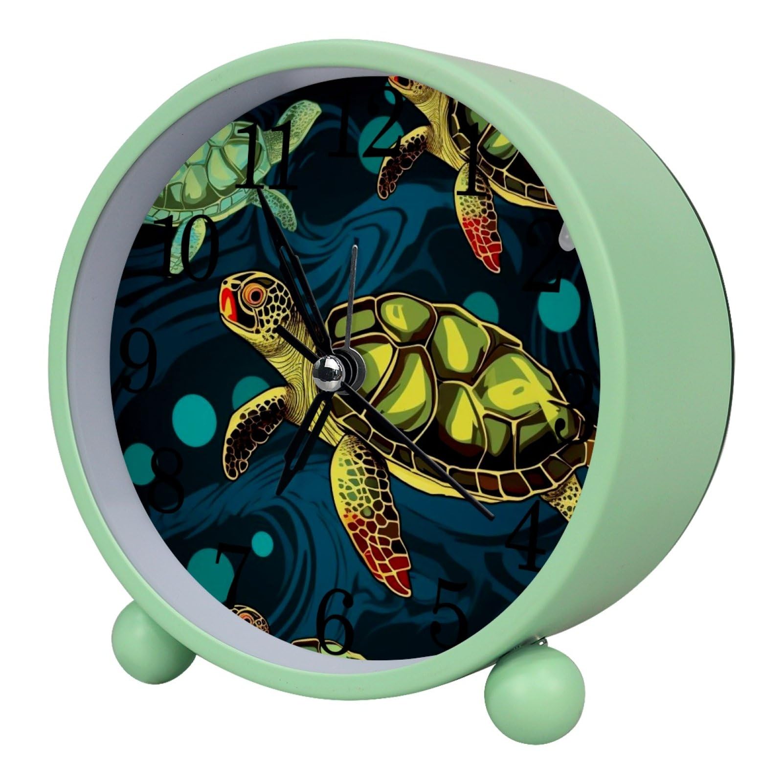 etoenbrc Battery Operated Clock Slient Plastic Table Clock Battery Operated Bedside Alarm Clock with Light for Bedroom Living Room(Color496)