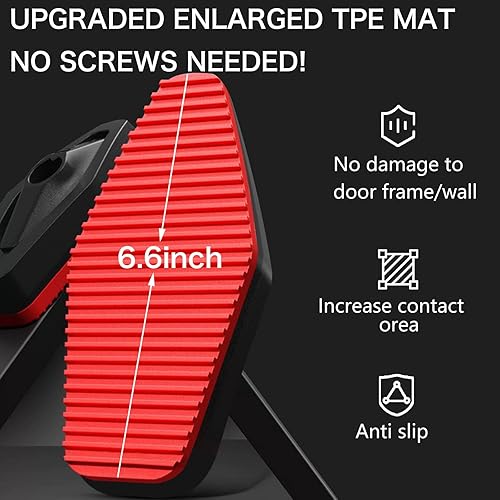 Miniatura 3 de FANTECIA Barra de dominadas para puerta, barras de dominadas de entrenamiento de la parte superior del cuerpo sin tornillo, ancho ajustable (37-57