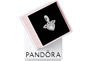 Heart and Angel Wings Dangle Charm Compatible with PANDORA Moments Bracelets