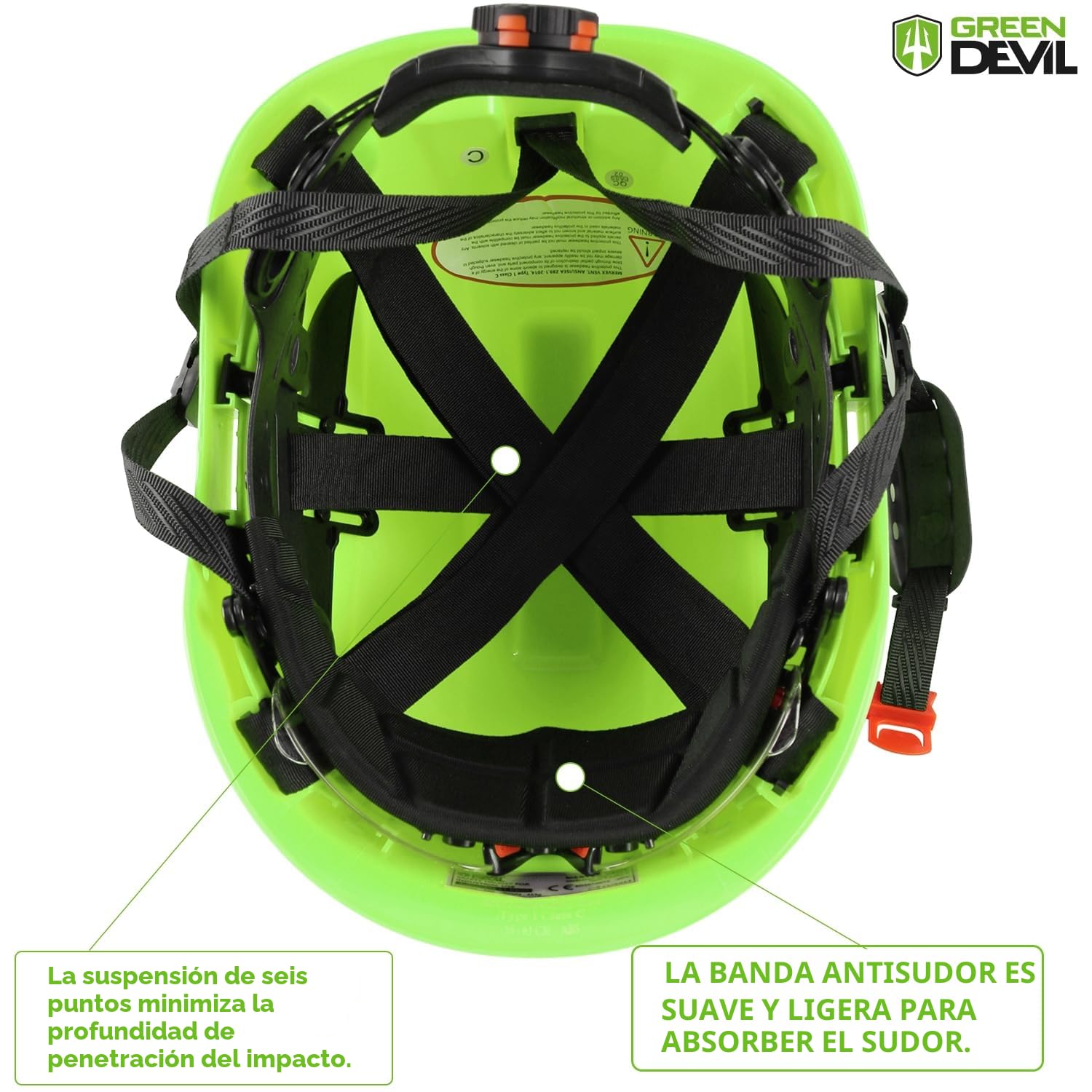 GREEN DEVIL Casco de seguridad para motosierra, protección forestal, casco de seguridad con protección auditiva, orejeras y protección facial, visera 3 en 1, juego de casco resistente a los impactos, cómodo ventilación