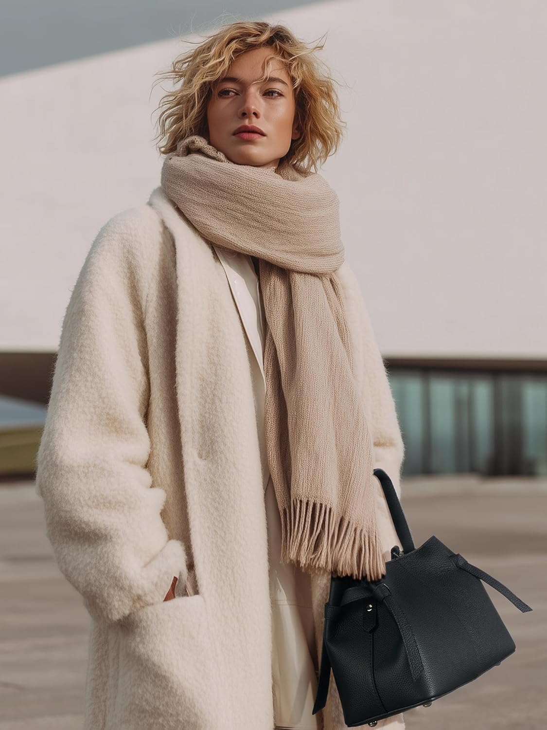 CHUNLI Designer Genuine Leather Crossbody Handbags for Women - Top Handle Satchel Purse - Work Tote Bag with Adjustable Strap - Image 3