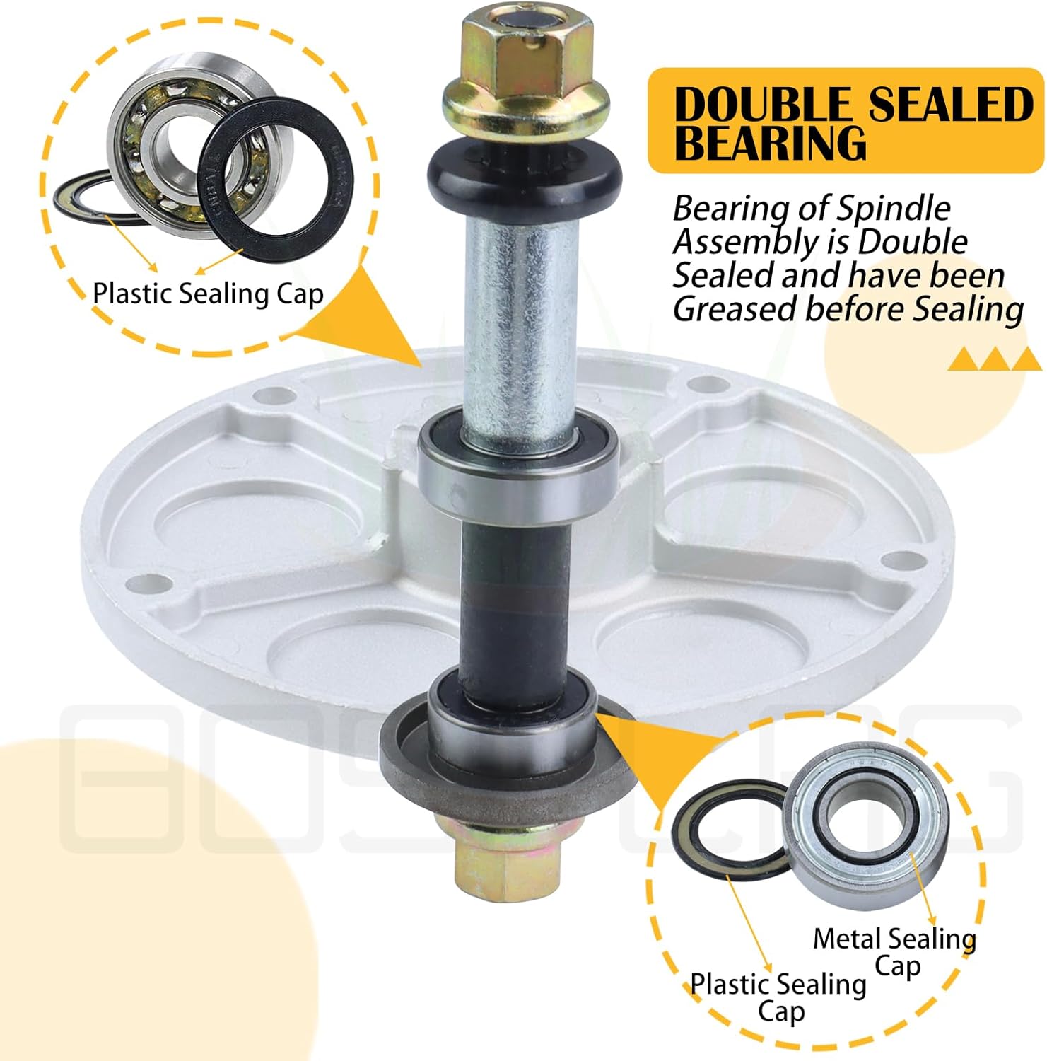 3 Pack 1001046 Spindle Assembly Replaces 1001046, 492574MA, 090905MA, 092574MA, 49257MA, 692574MA, 92574MA for Murray 38" 40" 42" 46" Lawn Tractors