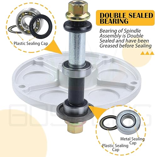 Miniatura 5 de El husillo 1001046 preengrasado reemplaza el conjunto de husillo Murray 492574MA 1001046 Conjunto de husillo Murray 092574 Murray Husillo 092574