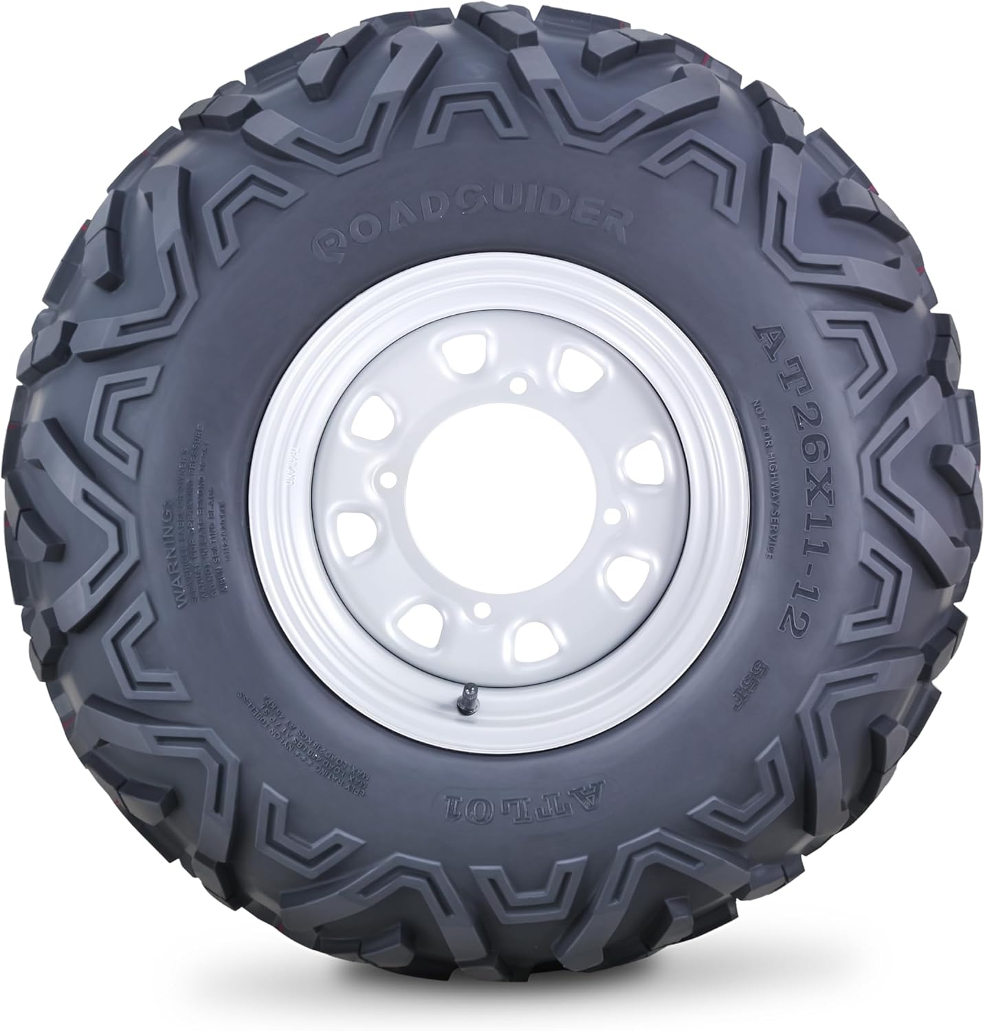 LIBRA ATV Tire & Wheel 26x9-12 & 26x11-12 6-Ply on 4 Lugs x 156 PCD 4+3 OS Silver Wheel-Full Set