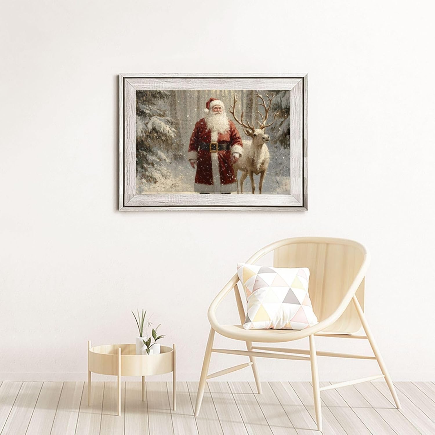Puzzles 1000 Pieces for Adults, Santa Claus & Reindeer Puzzle, Educational Game Challenge Toys, Challenging, DIY Wall Art Decoration, Create A Christmas Atmosphere