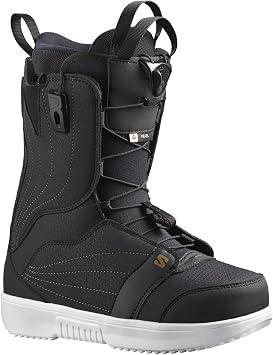 Salomon Snowboard Boots Pearl 2023-24 Model Womens L47347900 Black/White/Gold