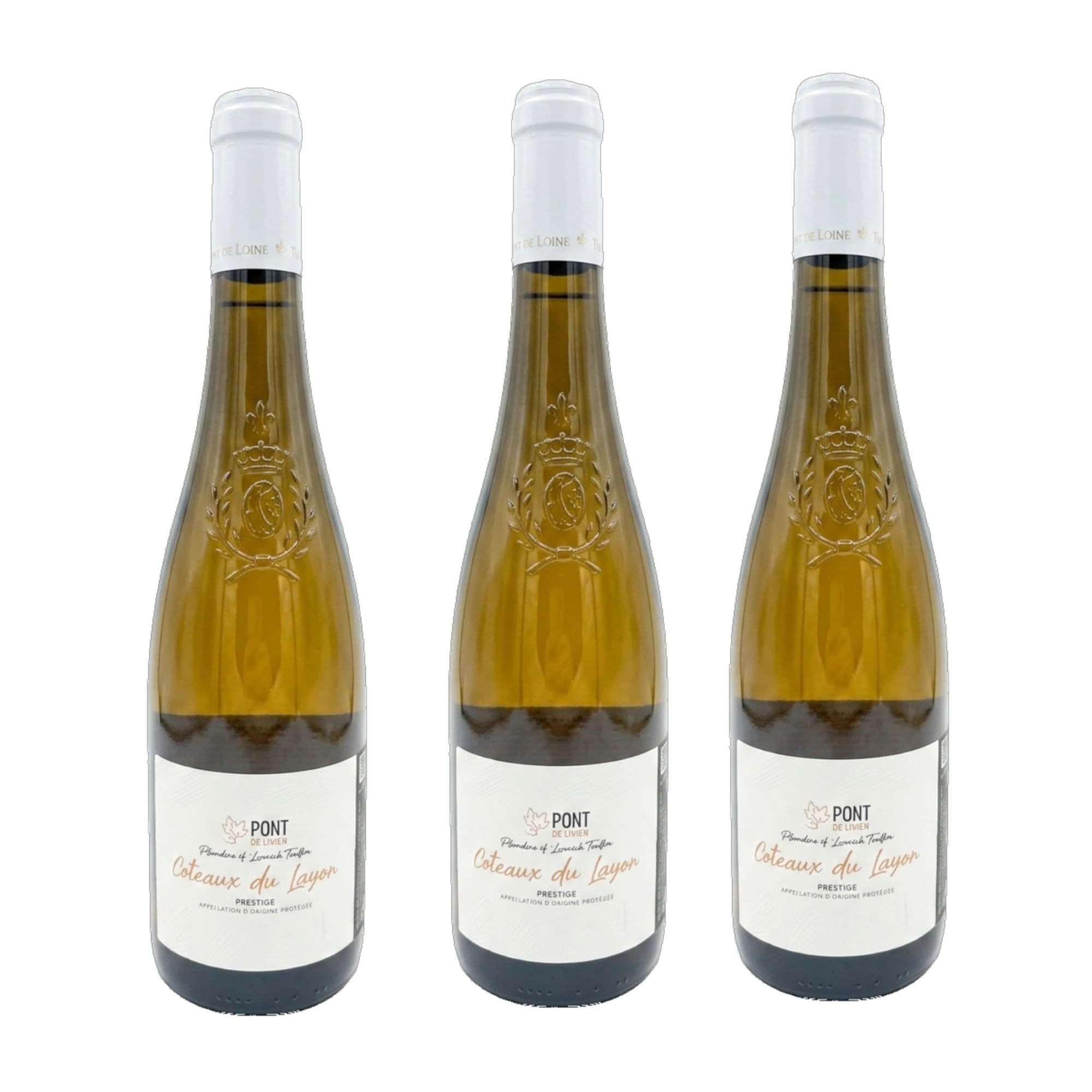 Coteaux du Layon Prestige, Coffret de 3 Bouteilles (3 x 75 cl), Vin Blanc Moelleux Haut de Gamme Vendanges Tardives, Récoltées à la Main, Domaine Pont de Livier