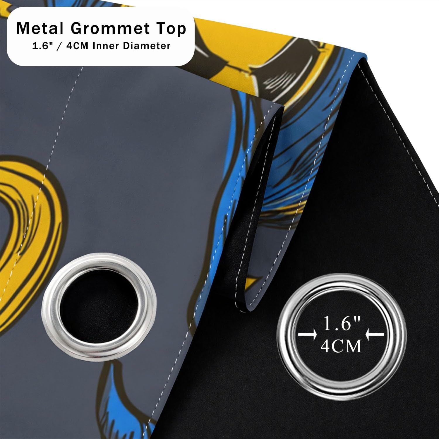 Generisch Dynamisch, Modisch Gardinen 225 x 140 cm | 2er Set Vorhänge Blickdicht - Flammen, Fußball, Goldener Pokal, Sterne - Ösenvorhang für Jungen und Mädchen