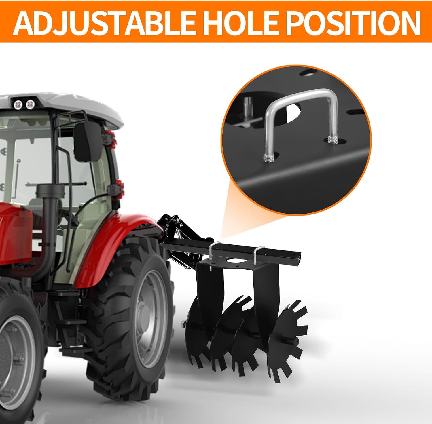 Disc Harrow 2 Pack, Heavy Duty Cut Disc Plow, ATV/UTV Disc Harrow Plow Scraper Blade for Improving Soil Quality and Crop Yield Break up Ground, Black