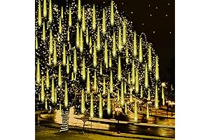 Christmas Column Lights Outdoor, LED Icicle Snow Dripping Lights, Xmas Falling Meteor...