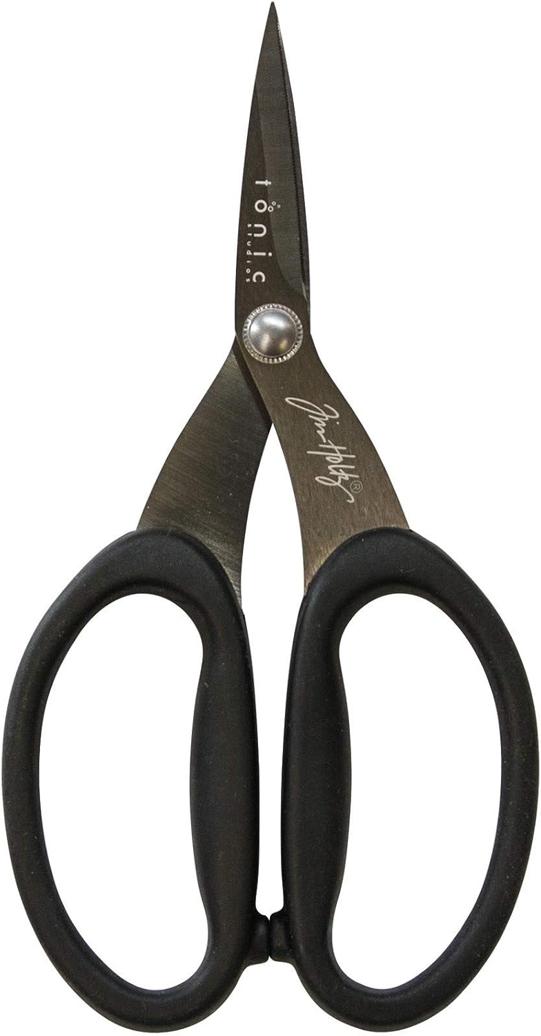 Tim Holtz 7in Titanium Snip - Tim Holtz - 817e - Black - Craft Scissors