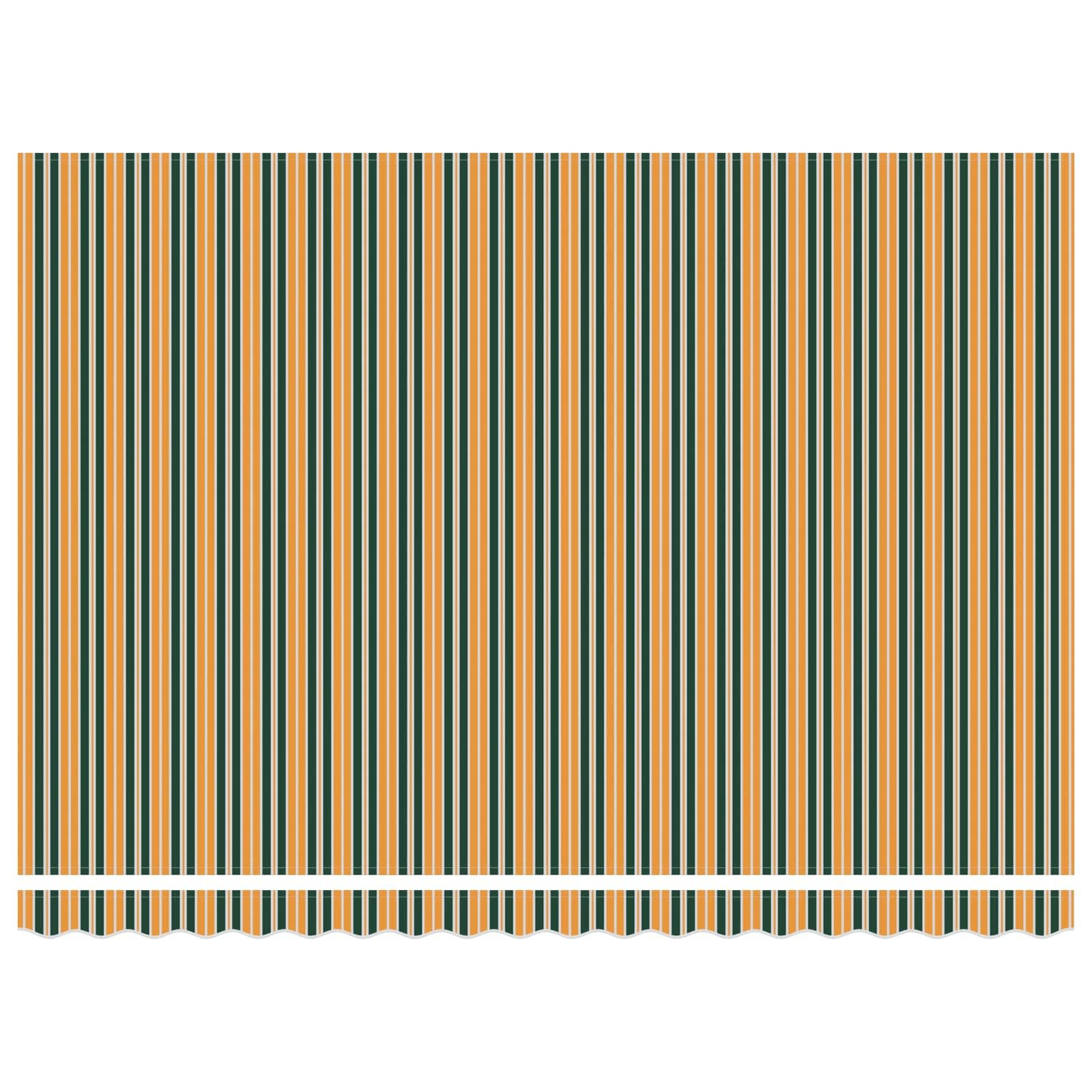 Rama markizy, zielona i żółta, 450 x 300 cm, z aluminiową ramą, wysuwana i odporna na warunki atmosferyczne, na taras, do ogrodu, balkonu, ręczna korba lub elektryczny pilot zdalnego