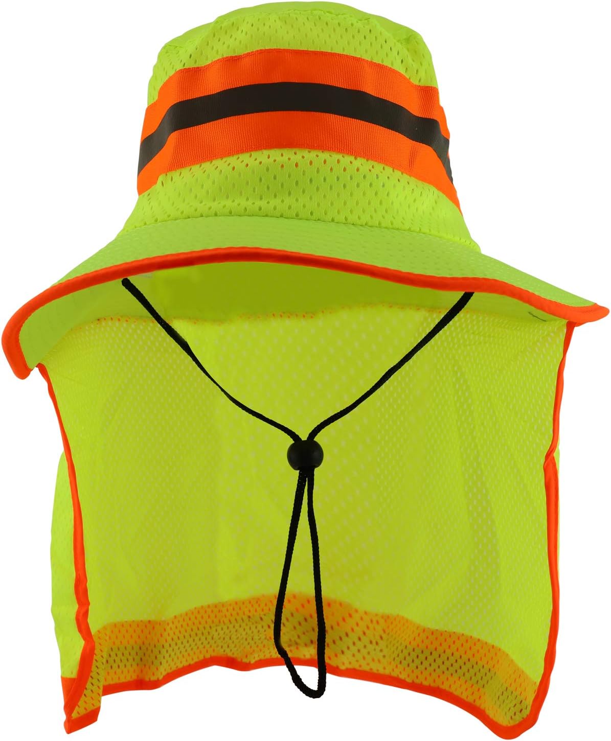 Trendy Apparel Shop High Visibility Neon Color Reflective Boonie Hat Mesh Flap