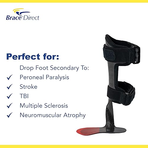 Miniatura 4 de Brace Direct Elite Pro Rehabilitator - Soporte ligero AFO de fibra de carbono para pies caídos, inestabilidad de tobillo o espasticidad de