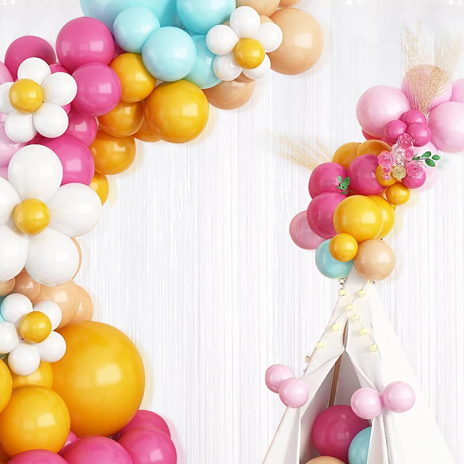 Lot de 10 Rideaux à Franges en Feuille d'aluminium métallique pour fête d'anniversaire, fiançailles, Enterrement de Vie de Jeune Fille - Blanc métallisé - 1 x 3 m