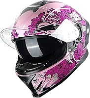 Vista 28 de 1Storm Motorcycle Full Face Helmet DOT Adults Street Bike Dual Visor Sun Inner Shield HJAH15: Ghost Red