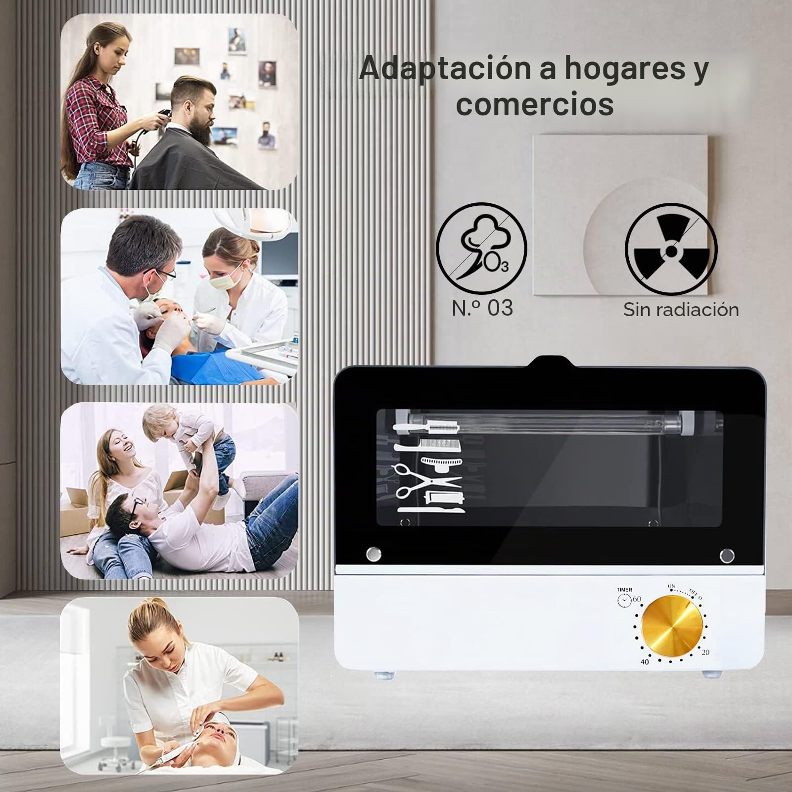 Armario desinfectante UV, esterilizador UV, armario desinfectante, esterilización de alta eficiencia, esterilizador de herramientas para uñas con temporizador, herramienta para pinzas y toallas
