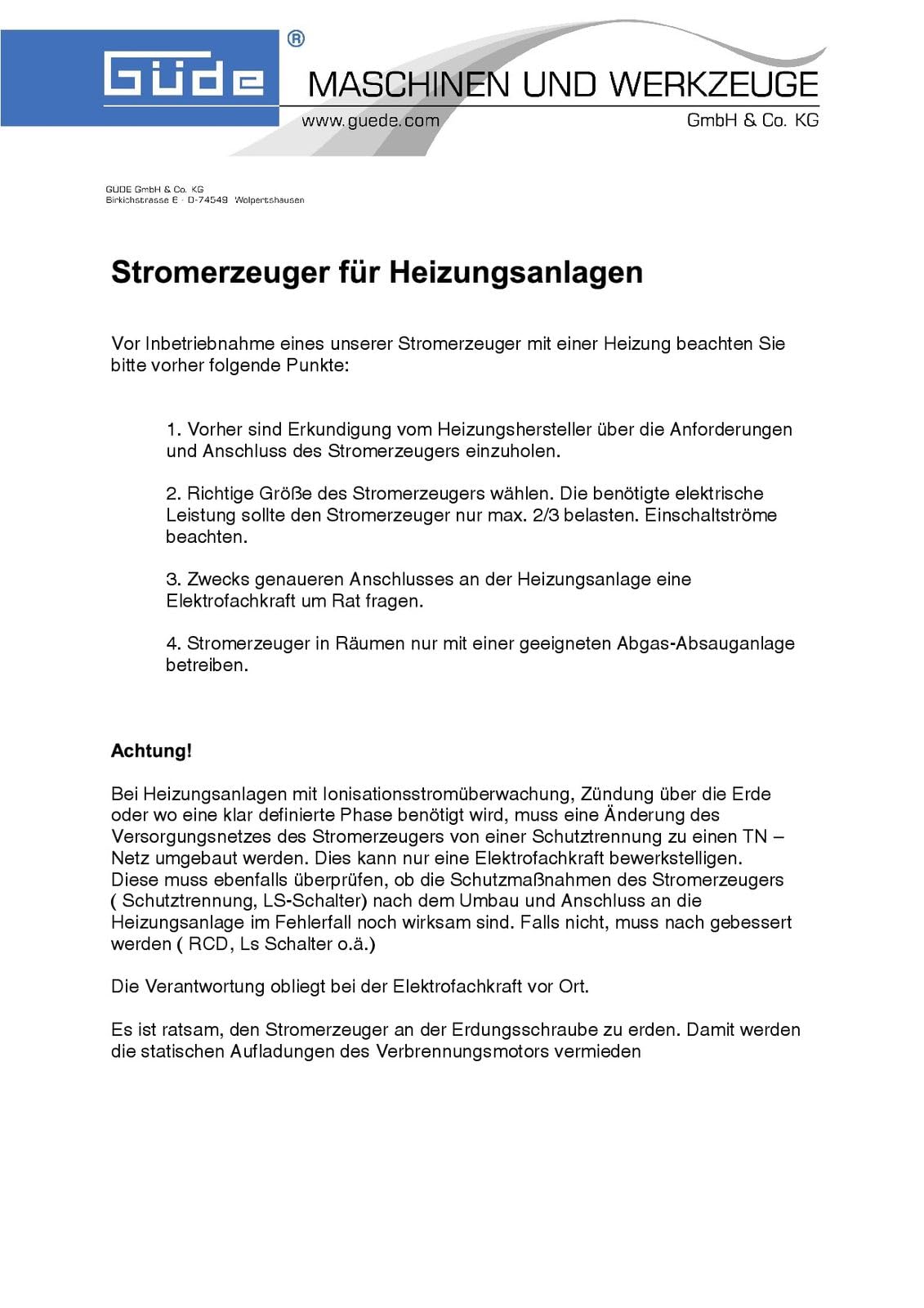 Güde Inverter Stromerzeuger ISG 6600-3 E Notstromaggregat 230 V Aggregat Generator