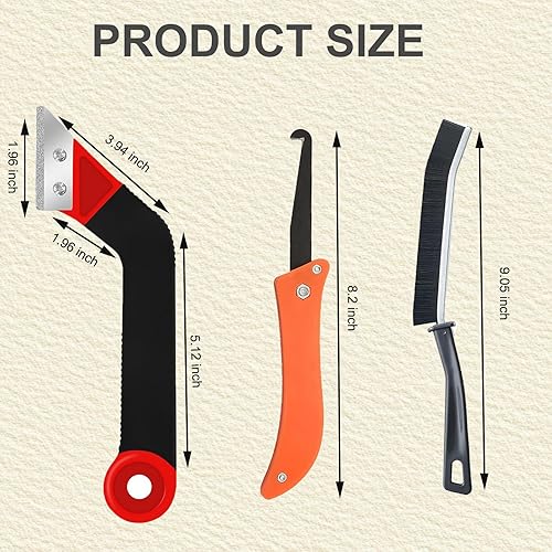 Miniatura 6 de Kit de herramientas de extracción de lechada, 2 sierras de lechada para azulejos con 6 cuchillas de repuesto, sierra de lechada manual y 2 cuchillas