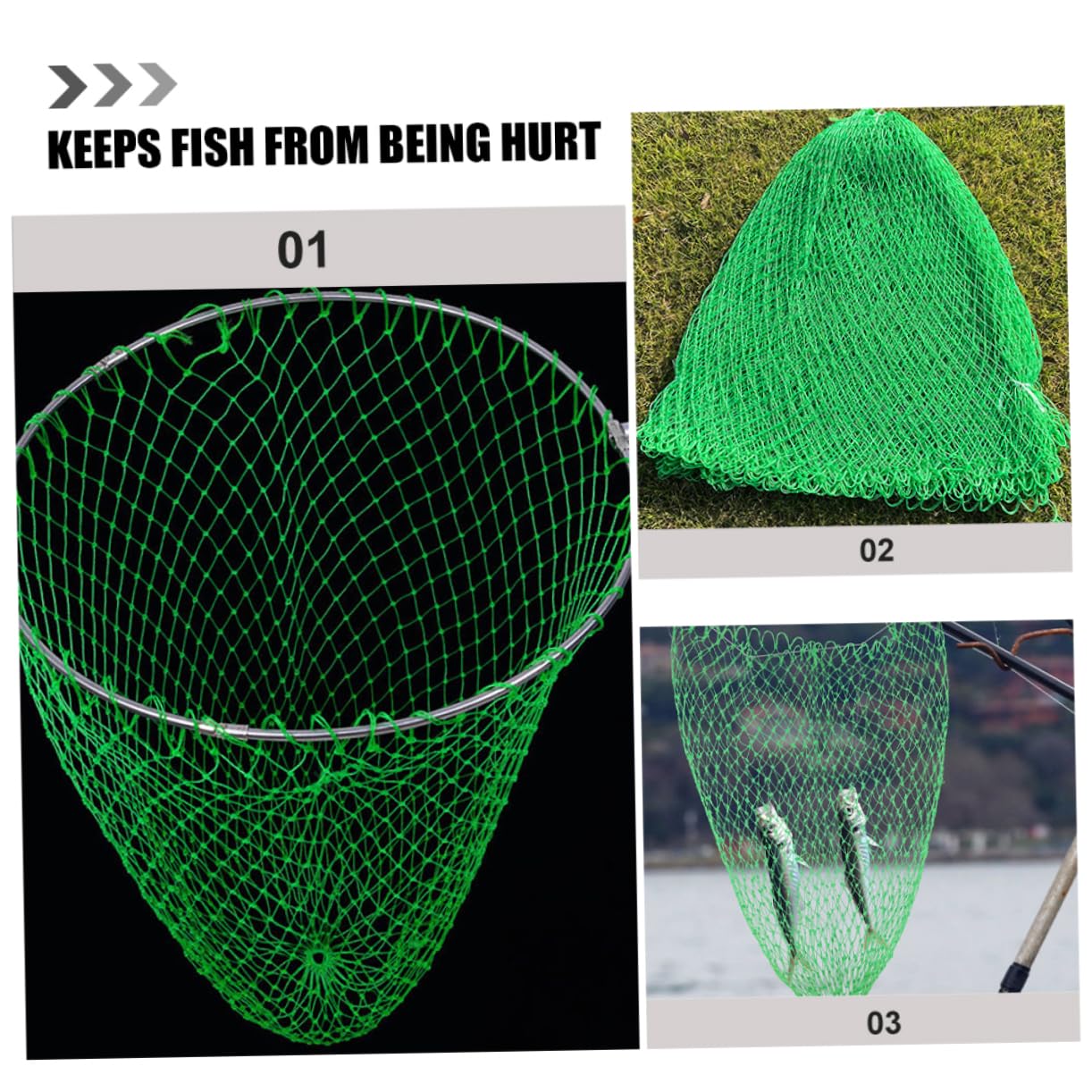Abaodam Bolding Web Web Web catturare stagno Maglia netto Piccola rete da pesca rete da pesca con manico accessorio per la pesca rete per pesci d'acquario reti da pesca nylon Verde