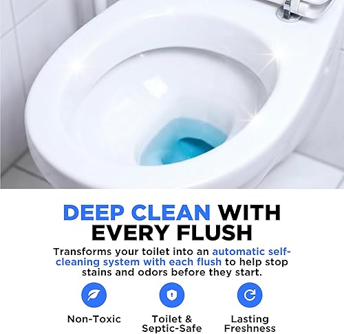 Miniatura 5 de Happy Toilet Cleaner - Limpiador automático de inodoro, soporte para tableta de inodoro, sistema de limpieza de inodoros - Limpiador de tanque de