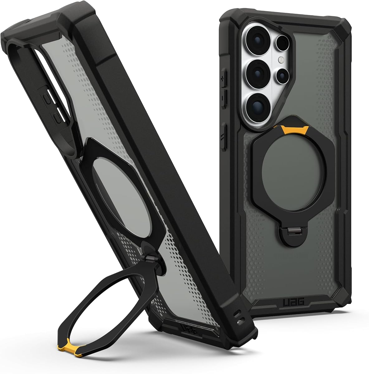UAG for Samsung Galaxy S26 Ultra Case 6.9" with 360° Kickstand Plasma XTE - Magnetic Charging Compatible Transparent Rugged Military Drop Tested Protective Cover, Black