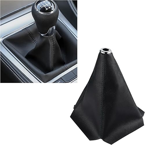 Funda de palanca de cambios de cuero de fibra de carbono para prevención y protección contra el polvo, accesorios universales para el interior del