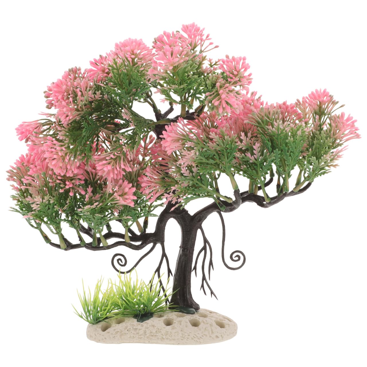 NOLITOY Plantes décoratives pour aquarium - Plantes artificielles en plastique pour poissons Betta - Rose