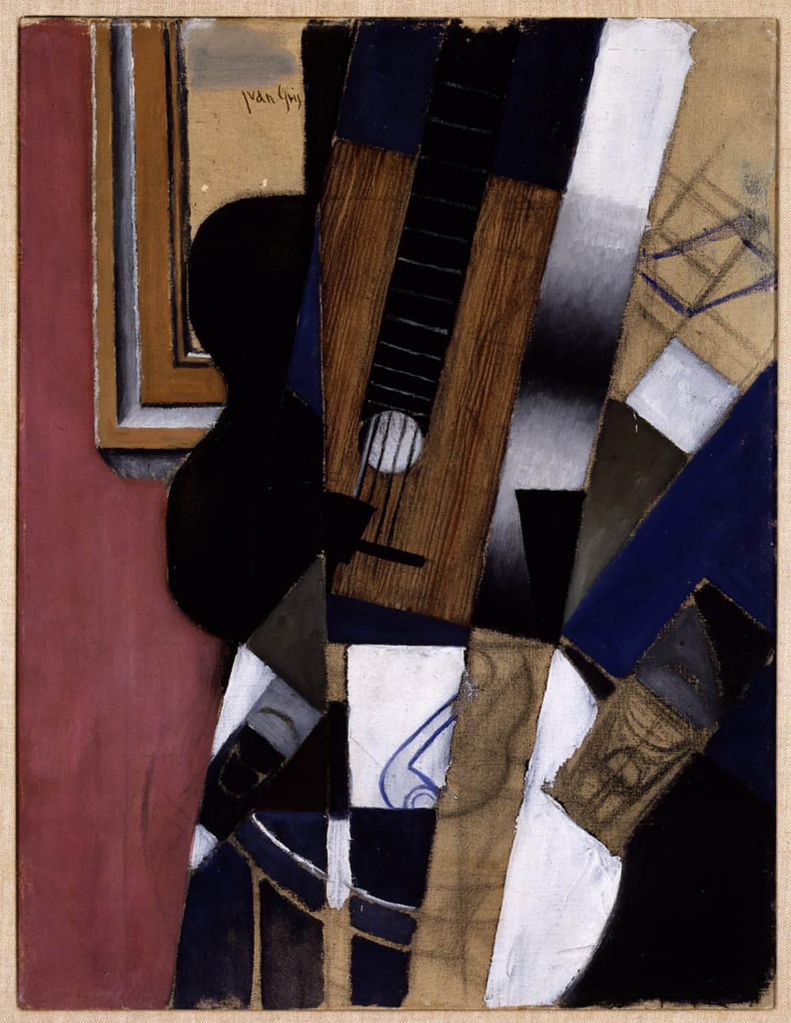 POSTERIIk Vintage Print Pop Art Landscape Artwork Guitar and Pipe by Juan Gris Art Prints for Office Home Decor 60x90cm