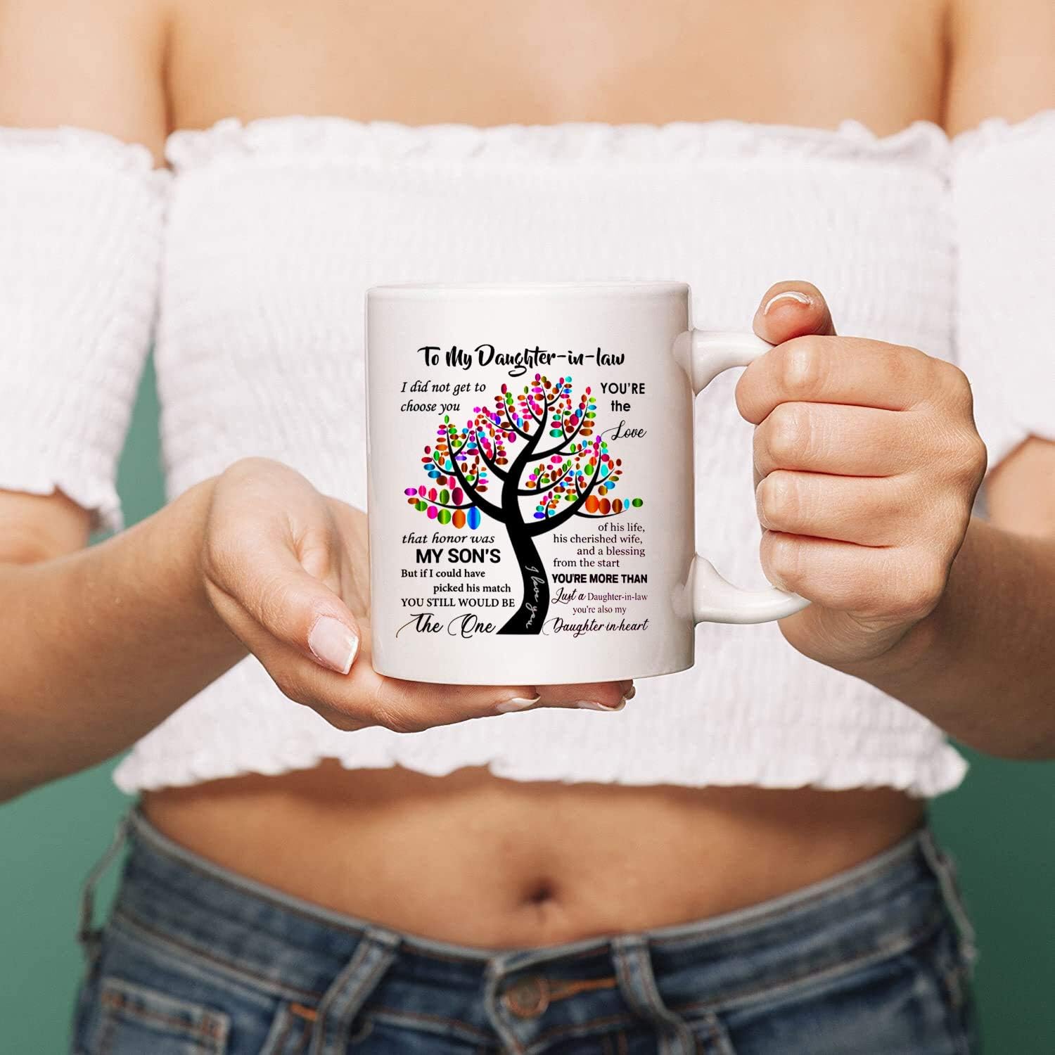 Funny Coffee Mug, To My Daughter-In-law Mug, I Did Not Get To Choose You That Honor Was My Son's, Creative Gift For Family Birthday, Thanksgiving, Christmas gifts ，11 oz Novelty Mug - Image 3