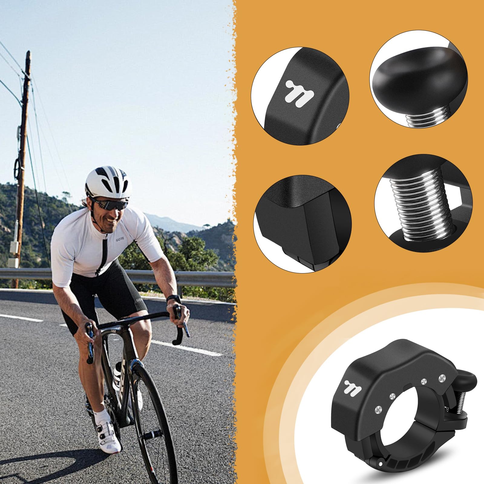 Dzwonek rowerowy do rowerów górskich, mini dzwonek ze stopu aluminium, super głośny dzwonek rowerowy, 2025, nowy dzwonek rowerowy do rowerów MTB, wyścigowych, e-rowerów górskich
