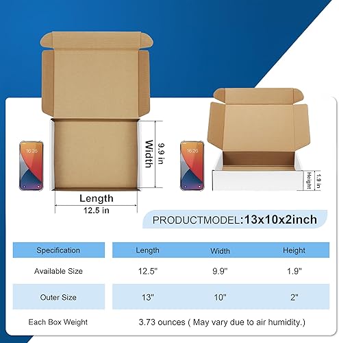 Miniatura 30 de Famagic Cajas de envío pequeñas – Paquete de 25 cajas de cartón corrugado marrón de 9 x 6 x 2 pulgadas para pequeñas empresas, cajas de correo