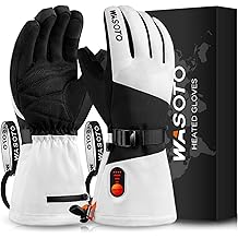 男士女士加热手套 7。4V 电池 22。2Wh 可充电触摸屏防水电加热手套,适用于冬季户外工作滑雪徒步露营冰球