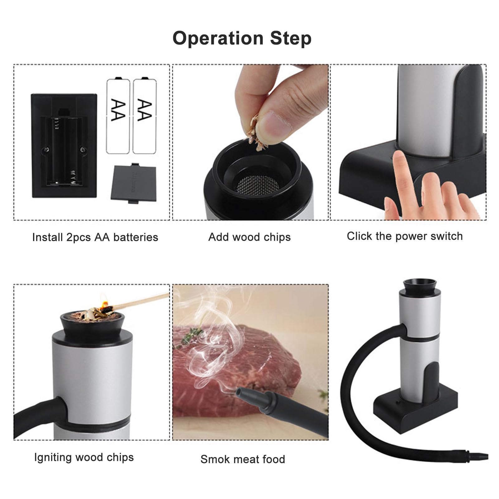 TOPINCN Affumicatore Portatile per Cocktail con Design A Mano, Cucina, 1